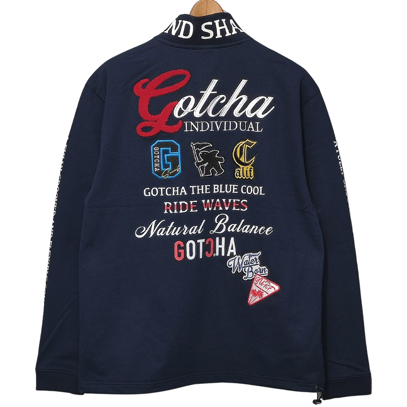 GOTCHA GOLF ガッチャゴルフ メンズ ハーフジップ 長袖シャツ モック