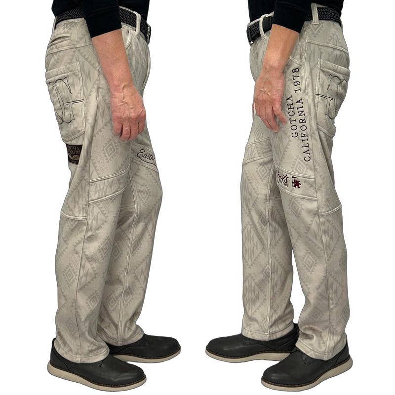 ガッチャゴルフ メンズ ロングパンツ 裏起毛 ストレッチ ネイティブ柄 243GG1804 GOTCHA GOLF 【新品】TCBR ゴルフウェア メンズウェア ボトムス GOTCHA GOLF ガッチャゴルフ メンズ ロングパンツ 裏起毛 ストレッチ