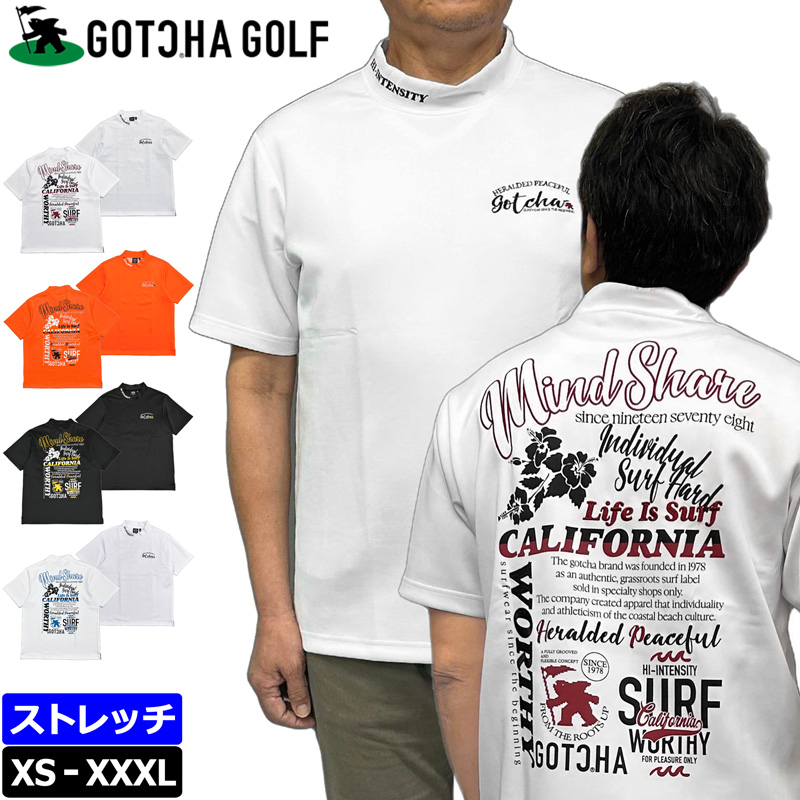 GOTCHA GOLF ガッチャゴルフ 2025 モックネック 半袖シャツ