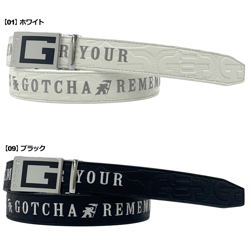 GOTCHA GOLF ガッチャゴルフ 2026 メンズ ホールレスベルト エンボス