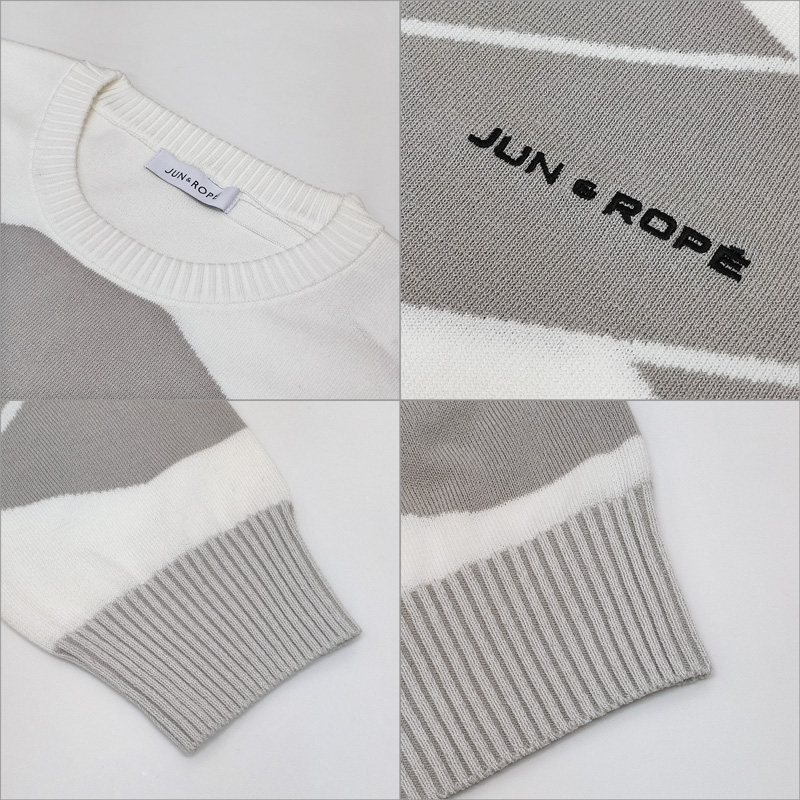 JUN&ROPE' JUN＆ROPE メンズ プルオーバーニット ロープ柄