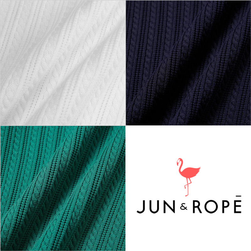 JUN&ROPE' JUN＆ROPE レディース 長袖 ニット ミニケーブル柄