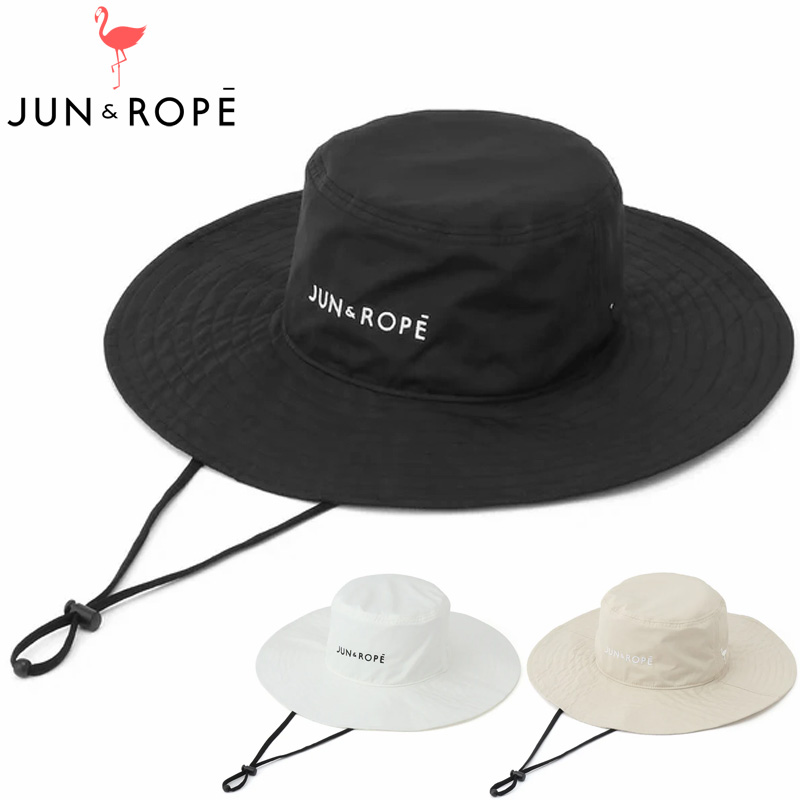 JUN＆ROPE レディース ハット ERU64100 ツバ広 UVケア 撥水 ロゴ 無地 【新品】TAAR バケットハット バケハ キャップ サンバイザー 帽子 ジュン アンド ロペ ジュンロペ ゴルフウェア JUN&ROPE'（ジュンアンドロペ） JUN＆ROPE レディース ハット ERU64100