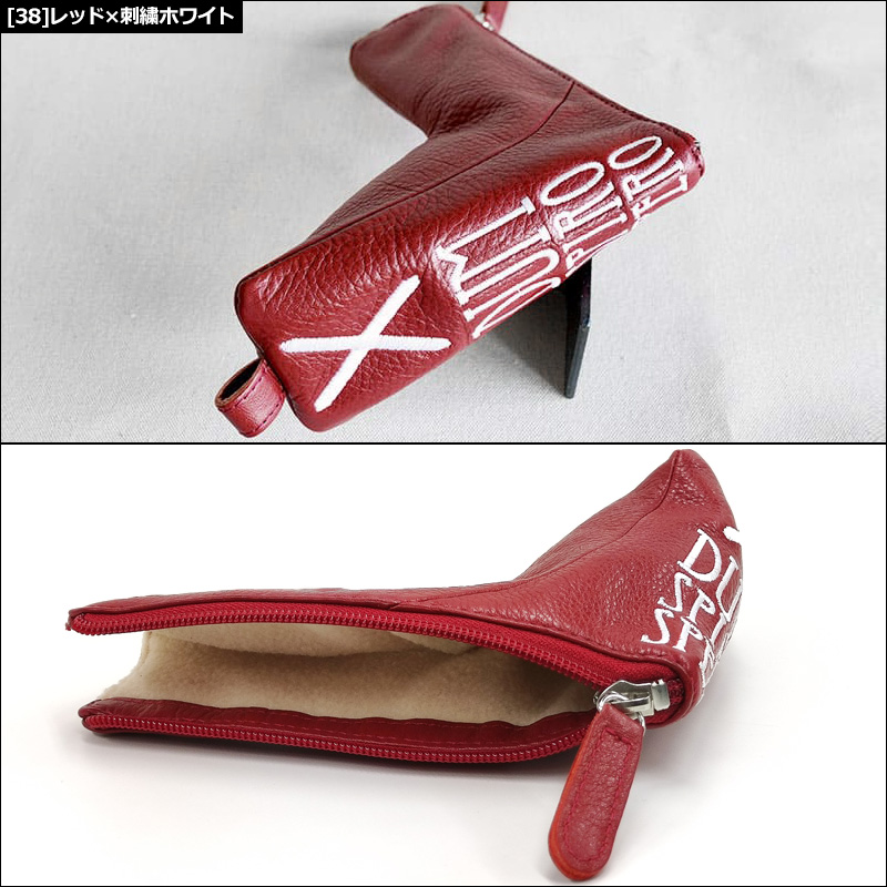 木の庄帆布 クーポン有 総革 パターカバー ピン/ブレード用 ZIP