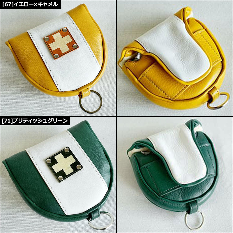 【未使用品】パターカバー 本革 木の庄帆布 オールレザー マレット型対応 未使用品】パターカバー 本革 木の庄帆布 オールレザー マレット