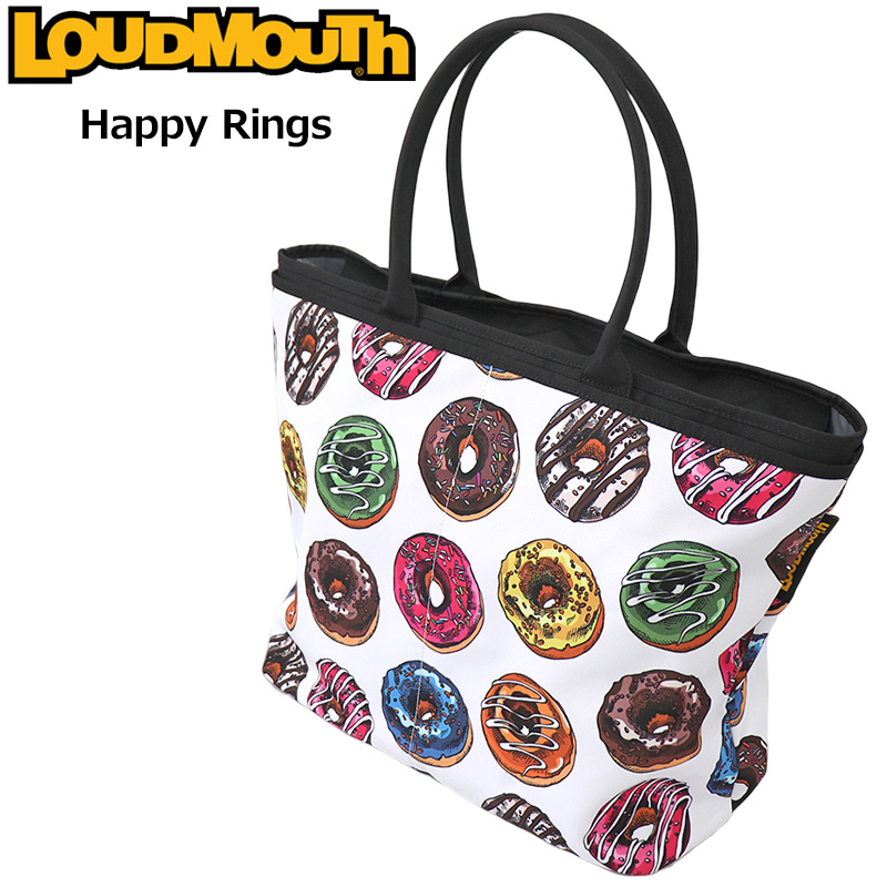 ラウドマウス ビッグ トートバッグ Happy Rings ハッピーリング LM-TB0008 763985(365) 日本規格 3SS2  Loudmouth ゴルフ用バッグ 派手 ゴルフ用品