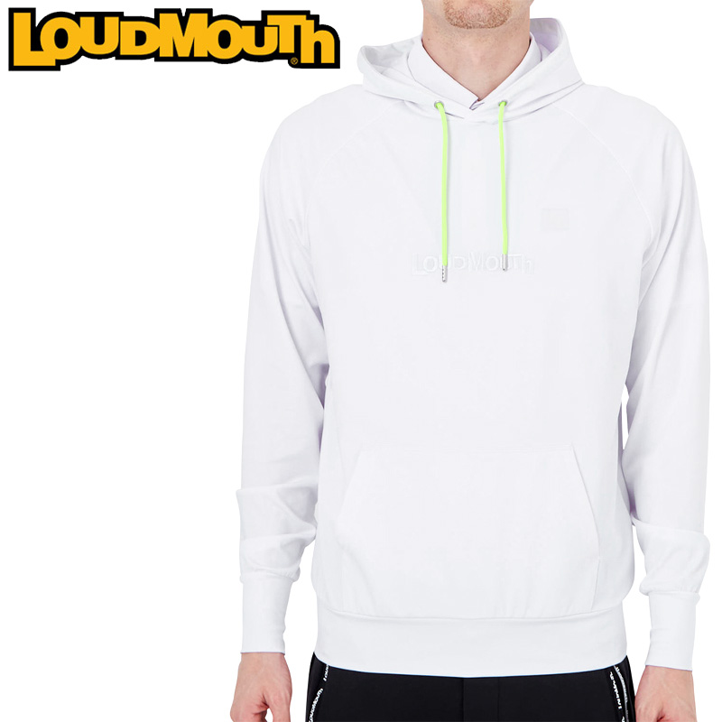 大学生協のスーツ提携店割引 LOUDMOUTH White パーカー 長袖 吸汗速乾 メンズ ラウドマウス ウェア