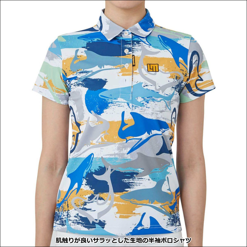LOUDMOUTH ラウドマウス レディース 半袖 ポロシャツ シャーク