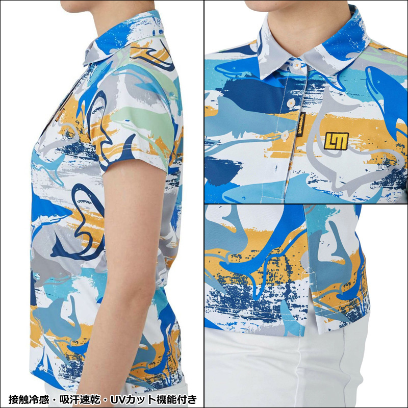 LOUDMOUTH ラウドマウス レディース 半袖 ポロシャツ シャーク LOUDMOUTH ラウドマウス レディース 半袖 ポロシャツ シャーク