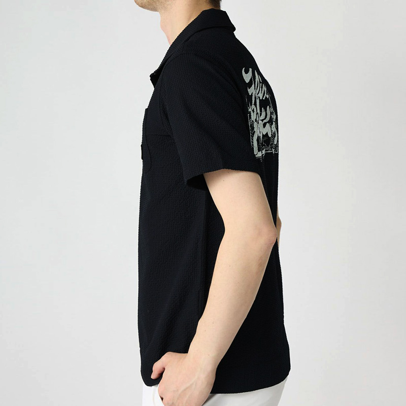 ラウドマウス　LOUDMOUTH×FELIX　メンズ　半袖シャツ　ブラック Loudmouth/ラウドマウス】メンズコラボ半袖シャツ FELIX