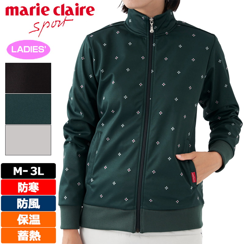 marie claire ドット柄ウィンドブレーカー LLサイズ Marie Claire（マリ クレール） SALE特価 レディース フルジップ 裏