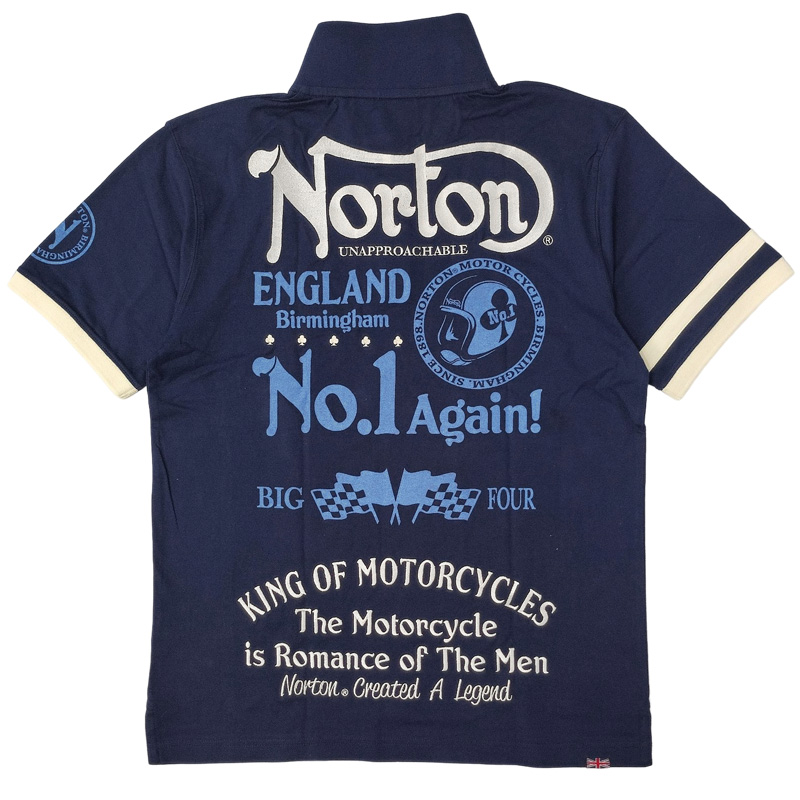 ノートン 半袖 ポロシャツ 232N1231 No.1 刺繍 Norton SAAR