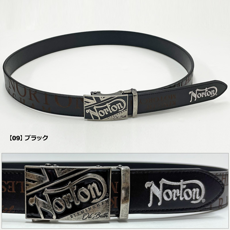 ノートン（NORTON） 2025 メンズ 本革 ホールレスベルト ビッグ