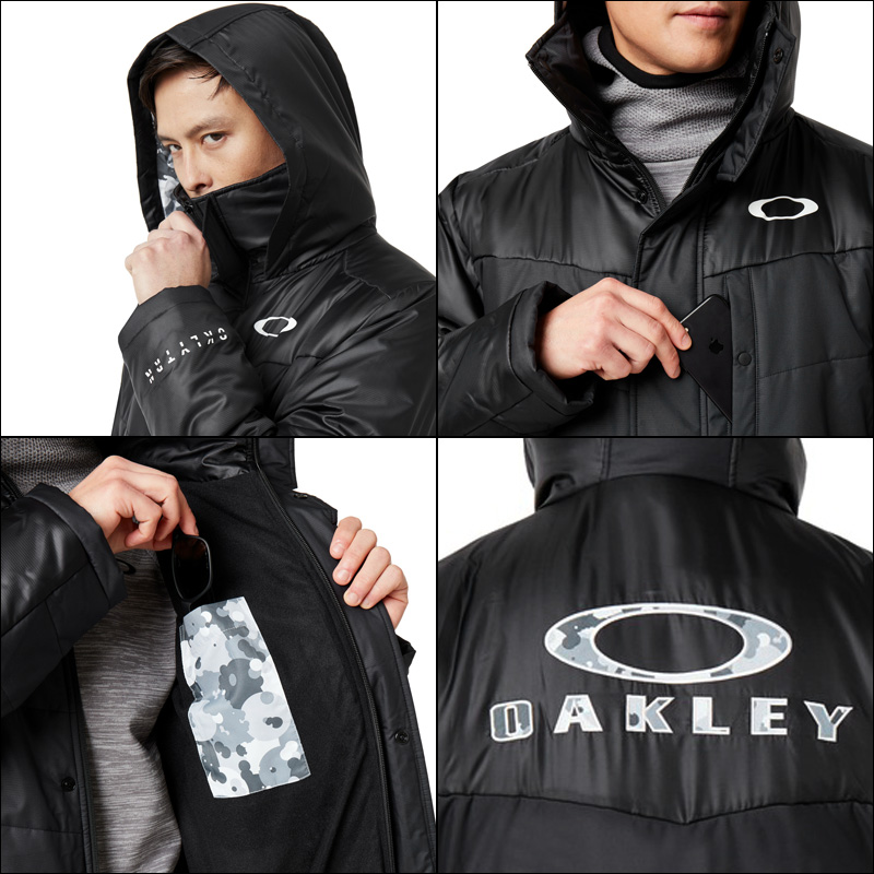 Oakley オークリー メンズ 中綿 ベンチコート ロング 裏起毛 防風 保温