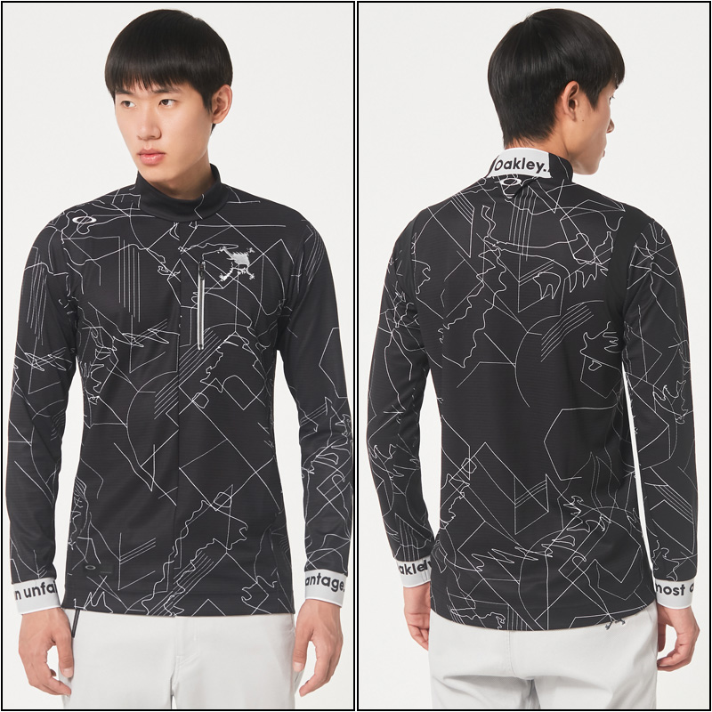 OAKLEY（オークリー） メンズ 吸汗速乾 モックネック 長袖シャツ