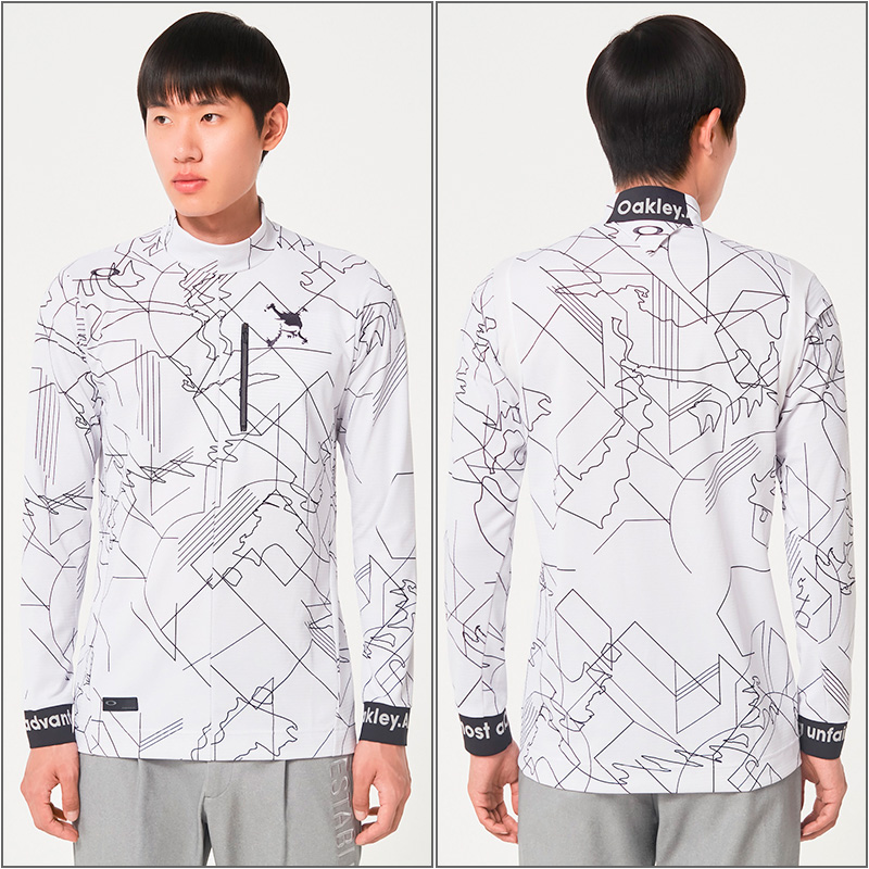 OAKLEY（オークリー） メンズ 吸汗速乾 モックネック 長袖シャツ