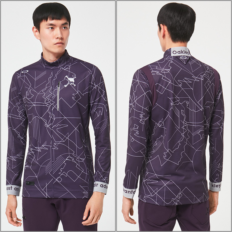 OAKLEY（オークリー） メンズ 吸汗速乾 モックネック 長袖シャツ