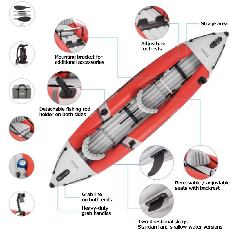 INTEX INTEX 12フィート 2人乗り カヤック エクスカージョン プロ K2