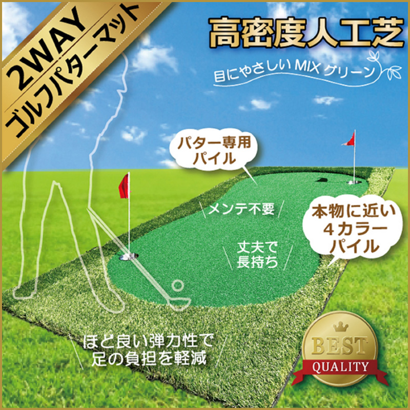 即納 セルデス 2way パターマット パター練習&アプローチ練習