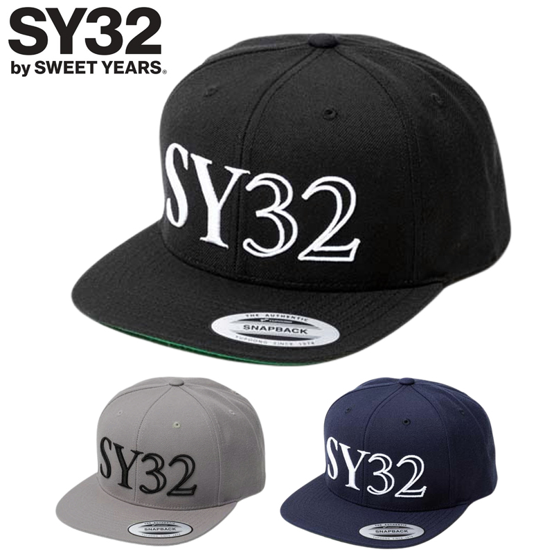 SY32 メンズ スナップバック フラットキャップ 14581 3D LOGO SNAPBACK CAP 【新品】TCBR 帽子 エスワイ フラットビル 平つば スポーツ ストリート ファッション SEP3 SY32 by SWEET YEARS（エスワイサーティトゥバイスィートイヤーズ