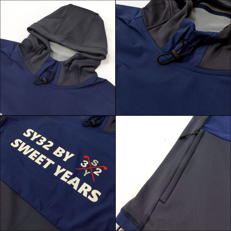 新品☆SY32 GOLF グラデーション ライト ジャケット パーカー☆青☆XL 新品☆SY32 GOLF グラデーション ライト ジャケット パーカー