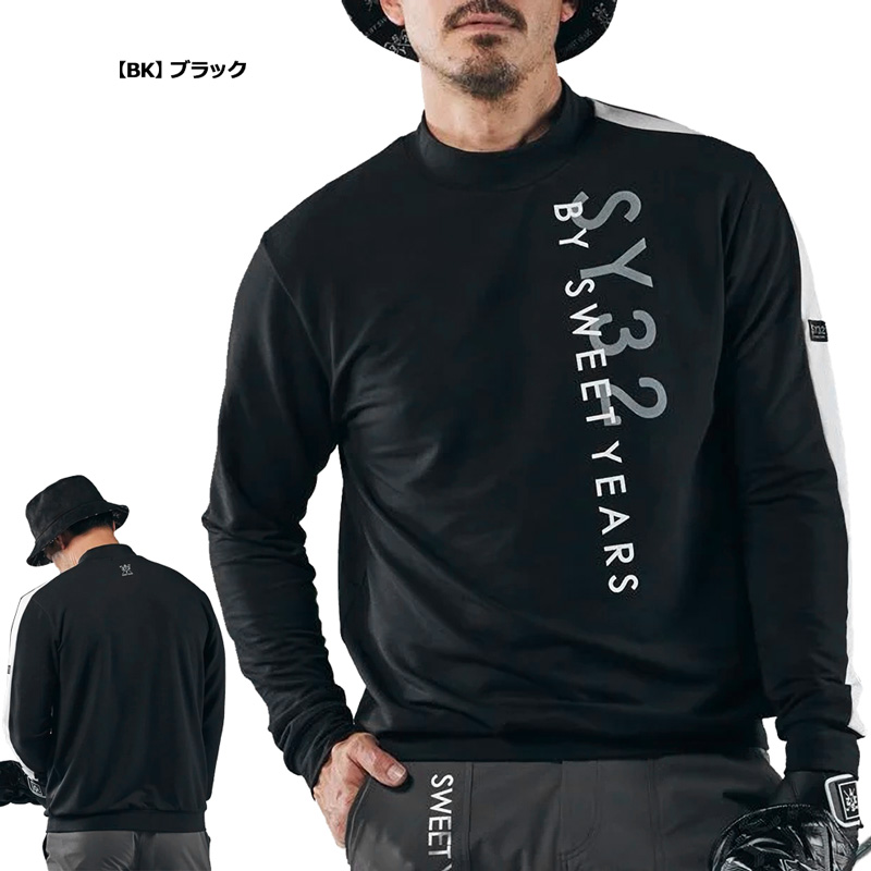 【SY32 SWEET YEARS】レディース モックネックシャツ M ブラック SY32 SWEET YEARS】レディース モックネックシャツ M ブラック