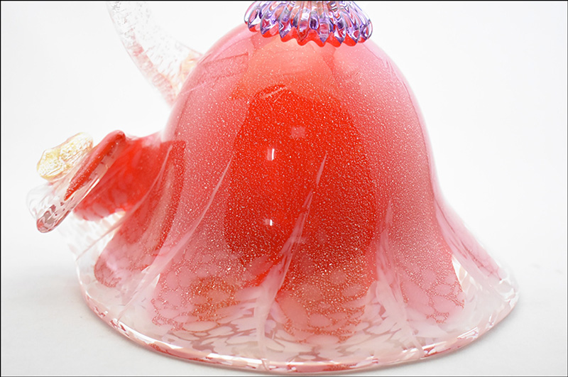 博多びーどろ 粋工房 ガラスの置物 武将兜 GK-60RE 山崎真一作 日本製