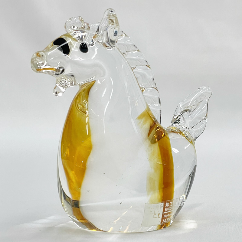 博多びーどろ 粋工房 令和八年 ミニ干支 午(うま) ガラス製 置物 ET-07