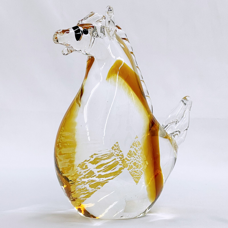 博多びーどろ 粋工房 令和八年 干支 午(うま) ガラス製 置物 SE-072 約