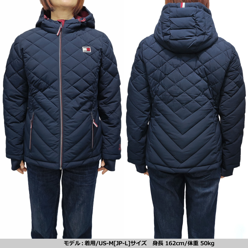 クーポン有 TOMMY HILFIGER トミーヒルフィガー レディース 中綿ジャケット 1612217 ネイビー パッカブル 軽量 ブレサブル 防寒  ゴルフウェア フーディー OCT2