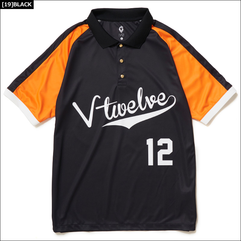 V12 ヴィトゥエルブ　半袖ポロシャツ BASEBALL ゴルフウェア Lサイズ V12 ゴルフ ヴィ・トゥエルヴ レディース SKA 半袖ポロシャツ