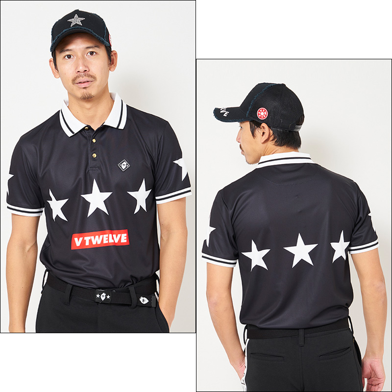 V12（ヴィ・トゥエルヴ） ゴルフ メンズ 半袖 ポロシャツ 5 STAR POLO