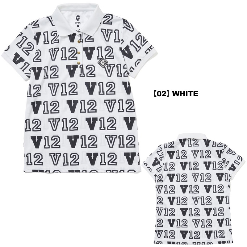V12（ヴィ・トゥエルヴ） ゴルフ レディース 半袖 ポロシャツ RIB POLO