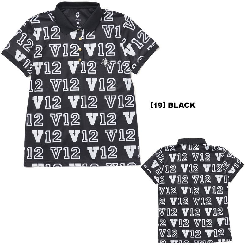 V12（ヴィ・トゥエルヴ） ゴルフ レディース 半袖 ポロシャツ RIB POLO