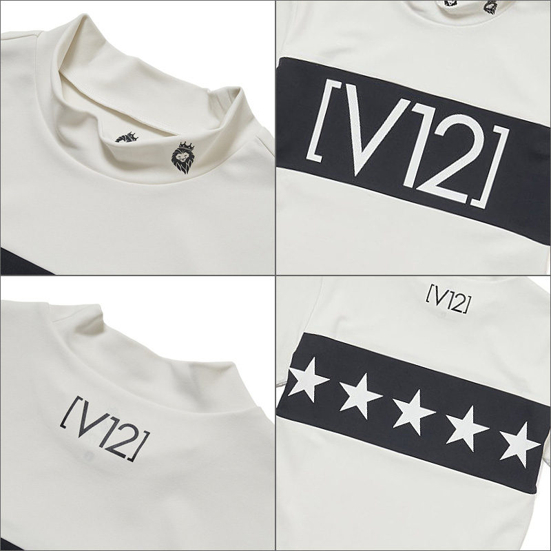 V12 ゴルフ ヴィ・トゥエルヴ レディース モックネック 半袖