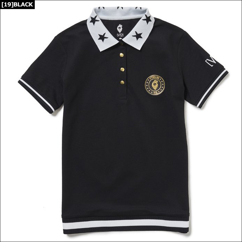 V12 ゴルフ レディース 半袖 ポロシャツ RIB POLO V122110-CT11