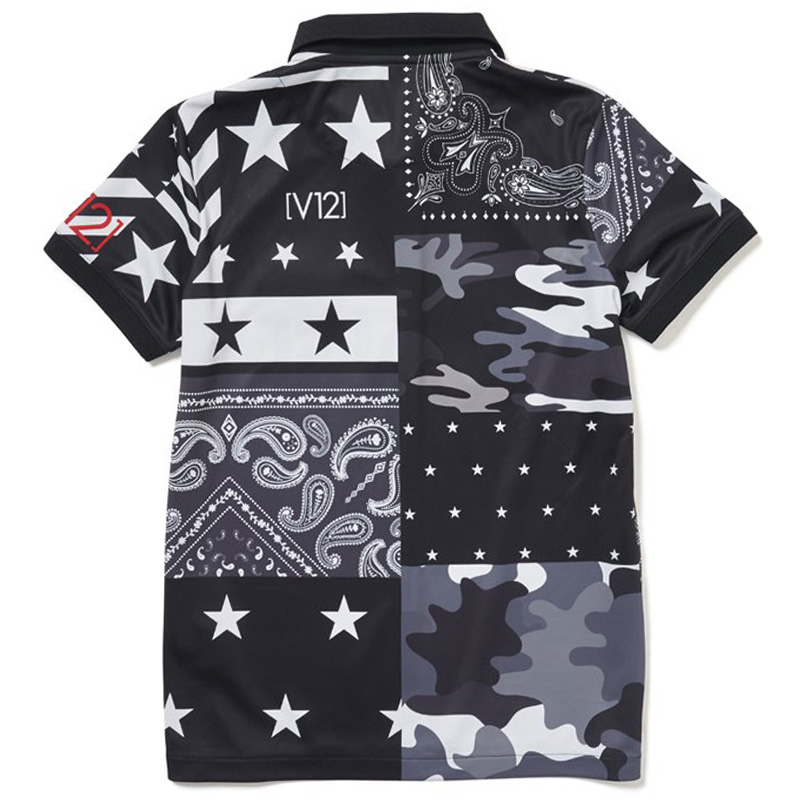 V12（ヴィ・トゥエルヴ） ゴルフ レディース 半袖 ポロシャツ CRAZY