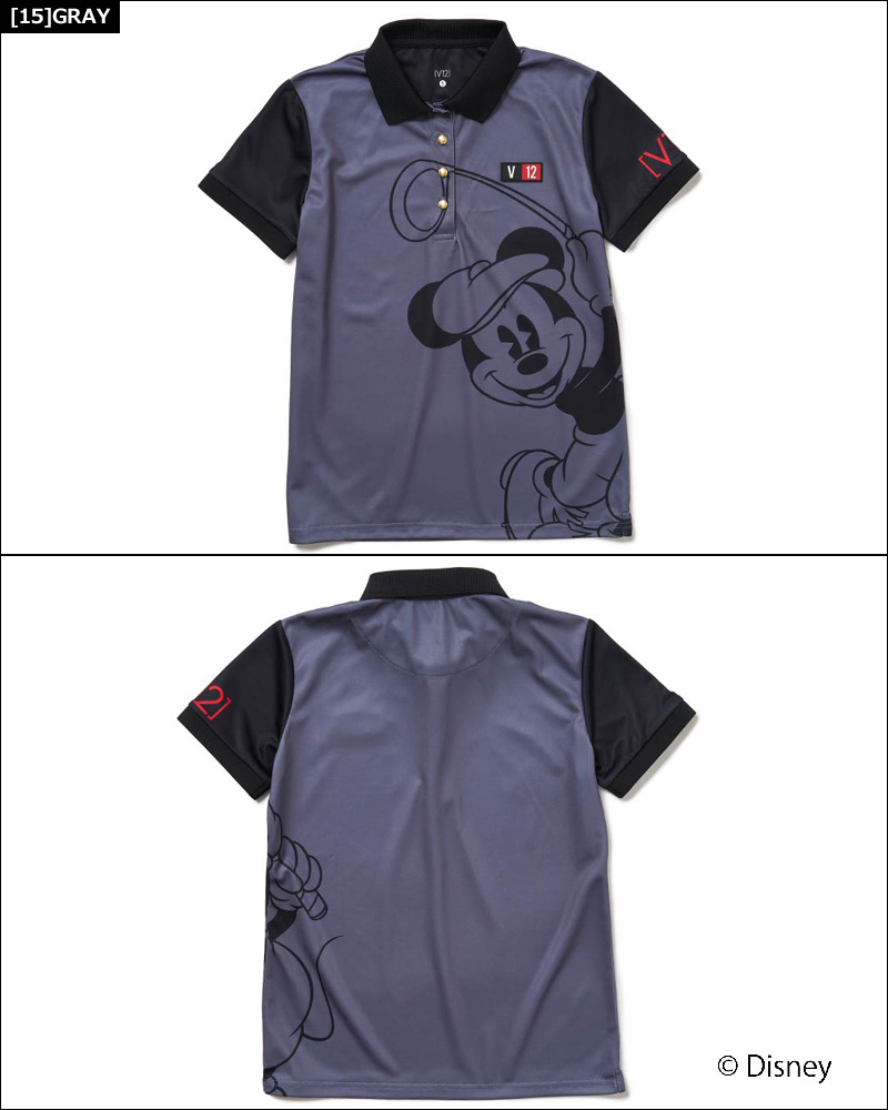 V12 ゴルフ レディース 半袖 ポロシャツ MICKEY SWING POLO