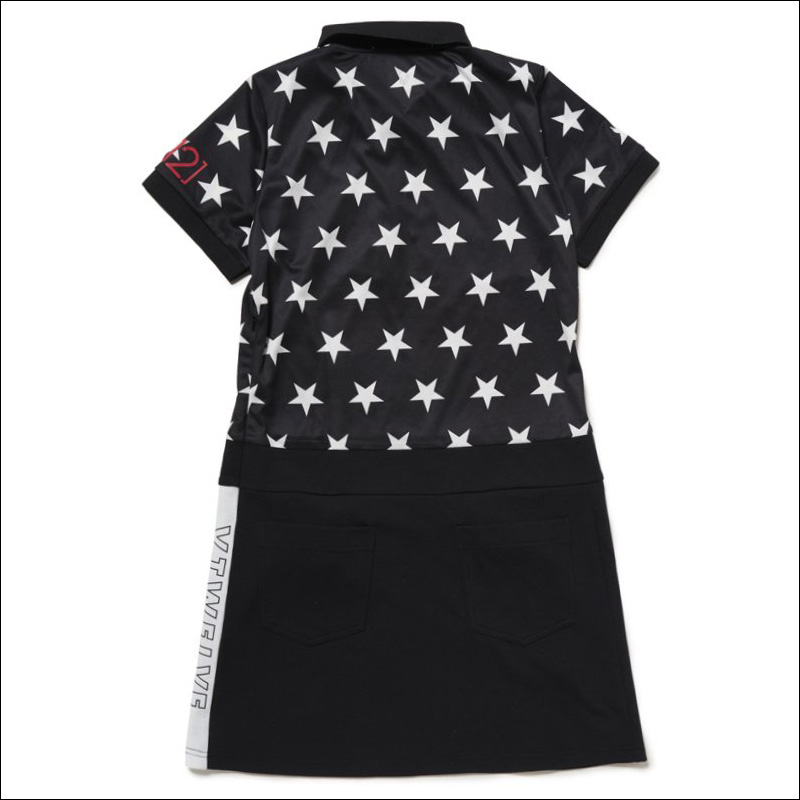 V12（ヴィ・トゥエルヴ） ゴルフ レディース 半袖 ワンピース TOP STAR