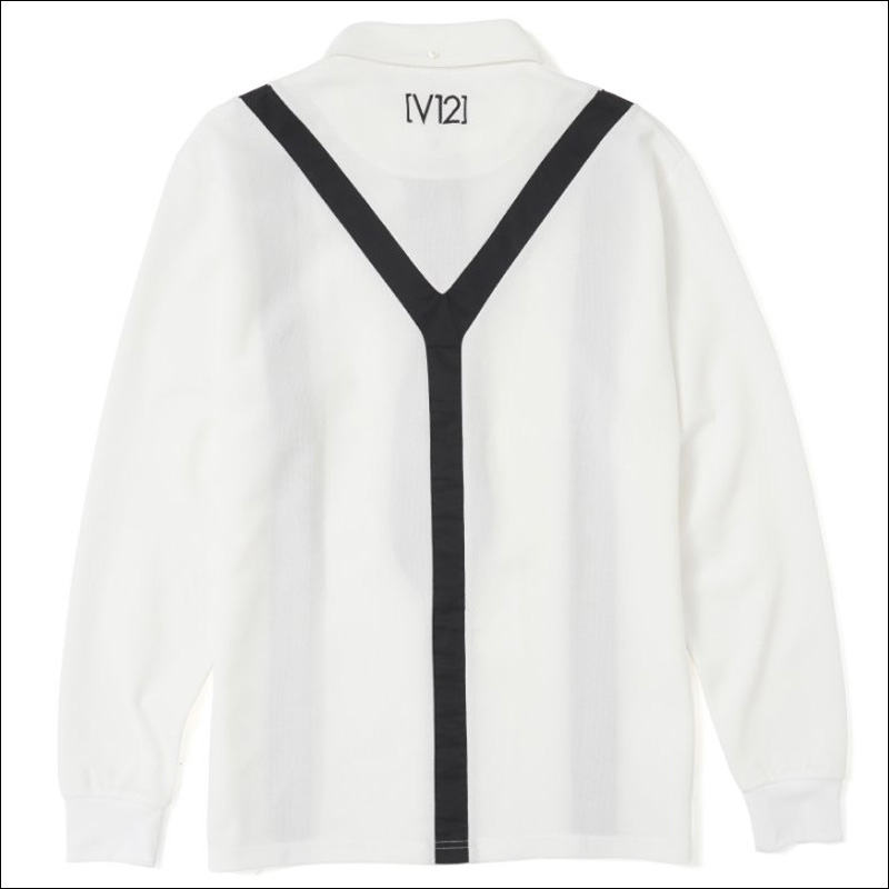 V12 ゴルフ メンズ 長袖 ポロシャツ フェイクタイ L/S FAKE TIE 