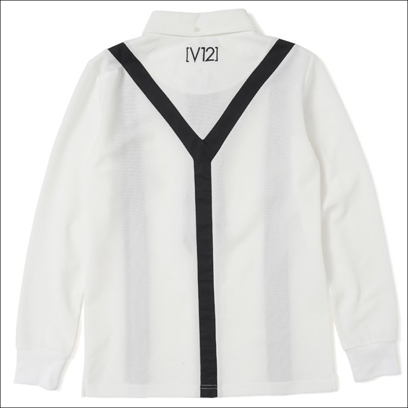 V12 ゴルフ レディース 長袖 ポロシャツ フェイクタイ L/S FAKE V12 ゴルフ レディース 長袖 ポロシャツ フェイクタイ L/S FAKE