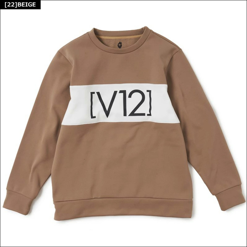 V12（ヴィ・トゥエルヴ） ゴルフ レディース 裏起毛 クルーネック