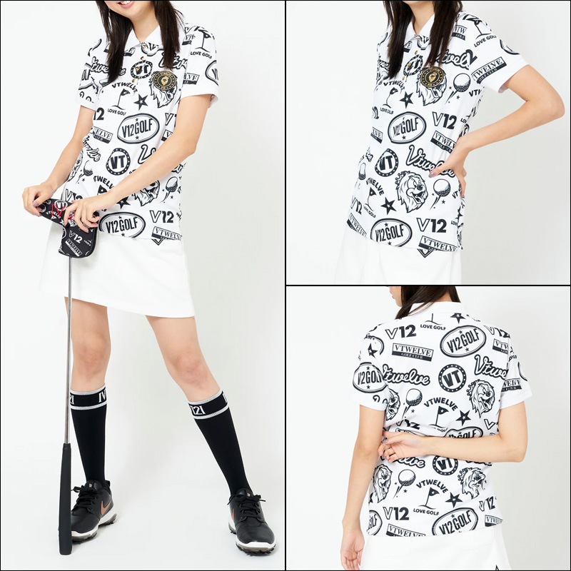V12（ヴィ・トゥエルヴ） クーポン有 ゴルフ レディース 半袖