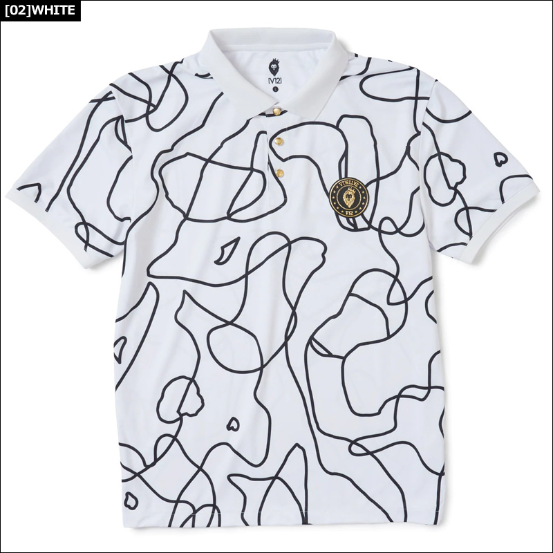 V12 ゴルフ メンズ 半袖 ポロシャツ O/L CAMO POLO V122210-CT08