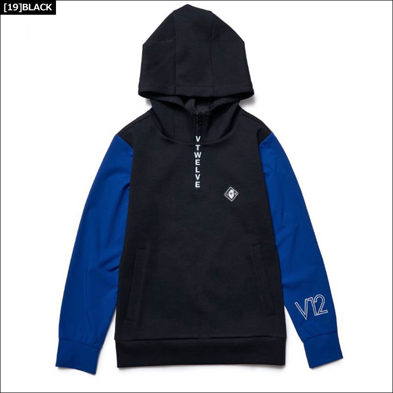 V12 ゴルフ レディス 長袖 ハーフジップ パーカー HALF LOGO ZIP
