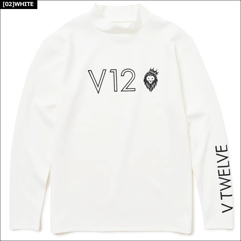 ヴィトゥエルヴ★ビッグロゴ★モックネック【メンズ サイズL】 カジュアルゴルフドットコムby PALM SPRINGSにV12［ヴィトゥエルブ