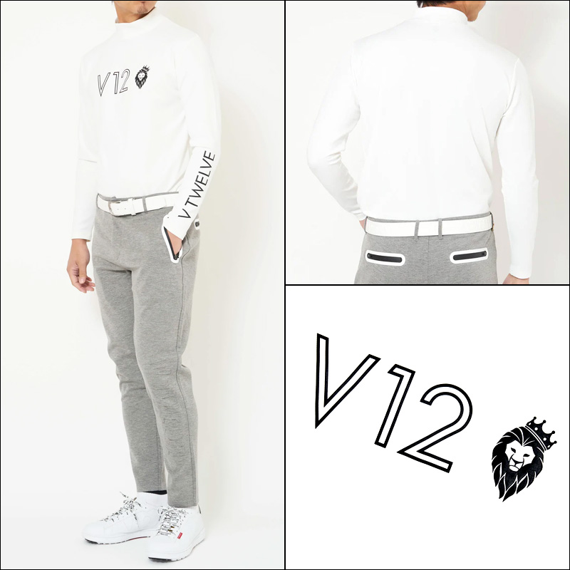 V12（ヴィ・トゥエルヴ） クーポン有 ゴルフ メンズ モックネック 長袖