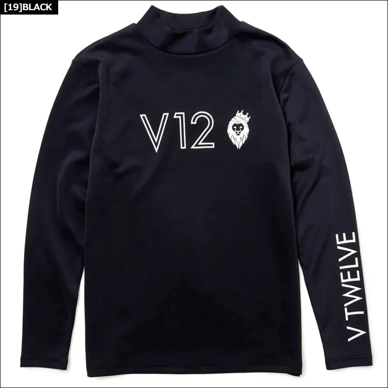 V12ゴルフウエア 正規品 V12（ヴィ・トゥエルヴ） クーポン有 ゴルフ メンズ モックネック 長袖