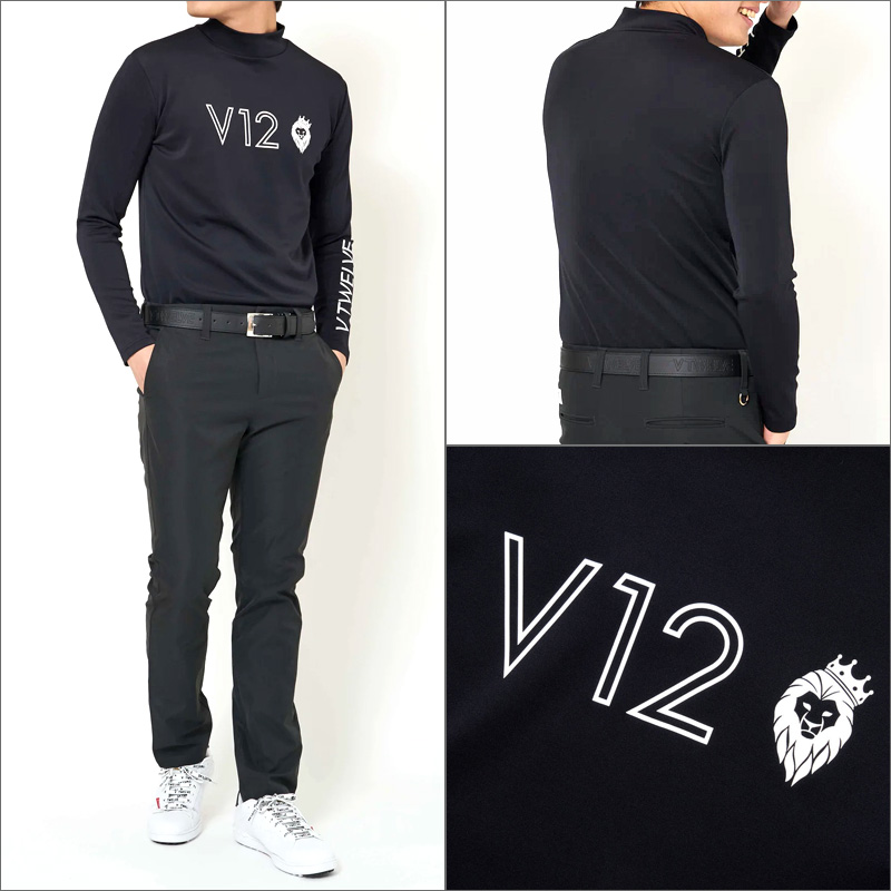 V12（ヴィ・トゥエルヴ） クーポン有 ゴルフ メンズ モックネック 長袖