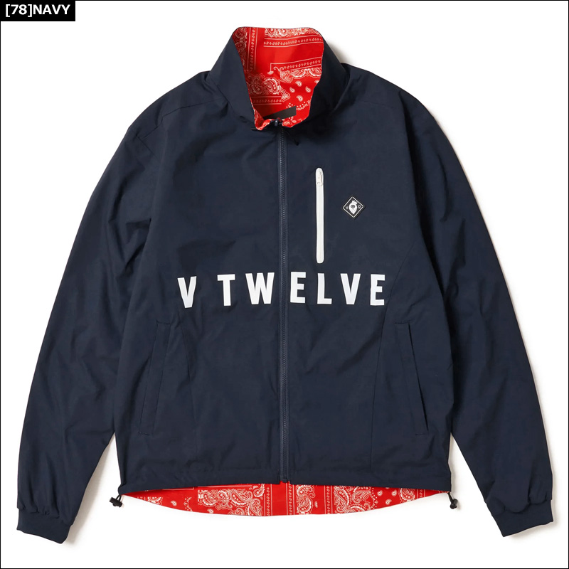 クーポン有 V12 ゴルフ レディース リバーシブル 長袖 ジャケット REVERSIBLE BANDANA JKT V122221-JK14  ヴィ・トゥエルヴ 2WF2 アウター V12GOLF NOV1